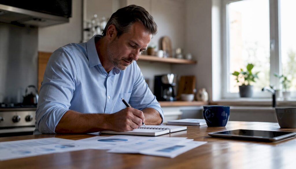 Property manager reviewing implementation costs