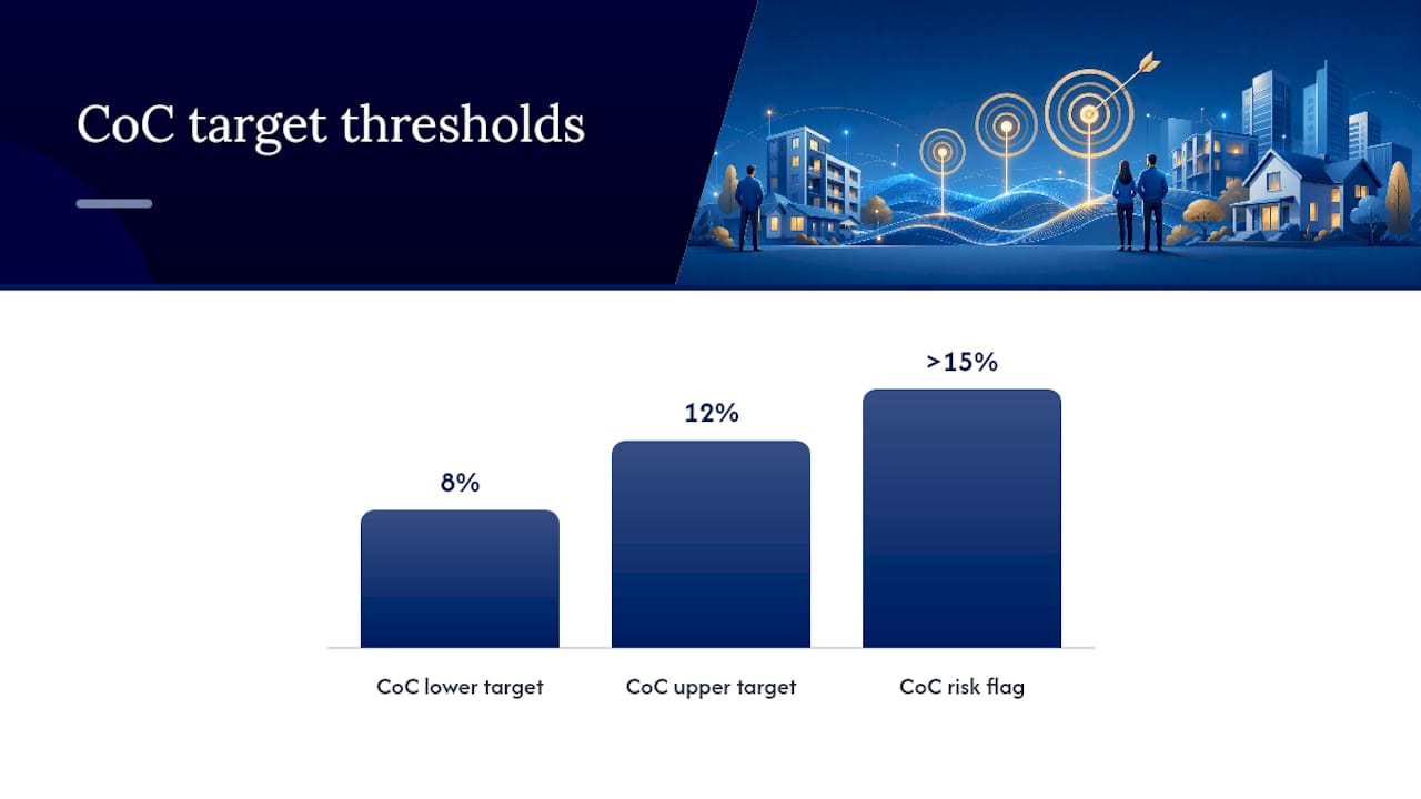 Diagram explaining cash-on-cash return overview and metrics