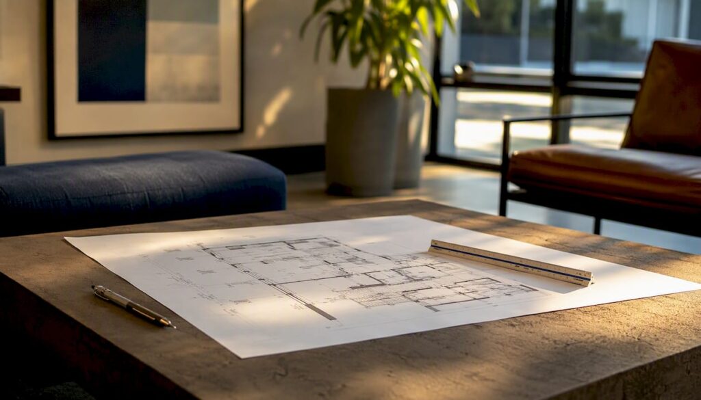 Modern office floor plan detailing space planning