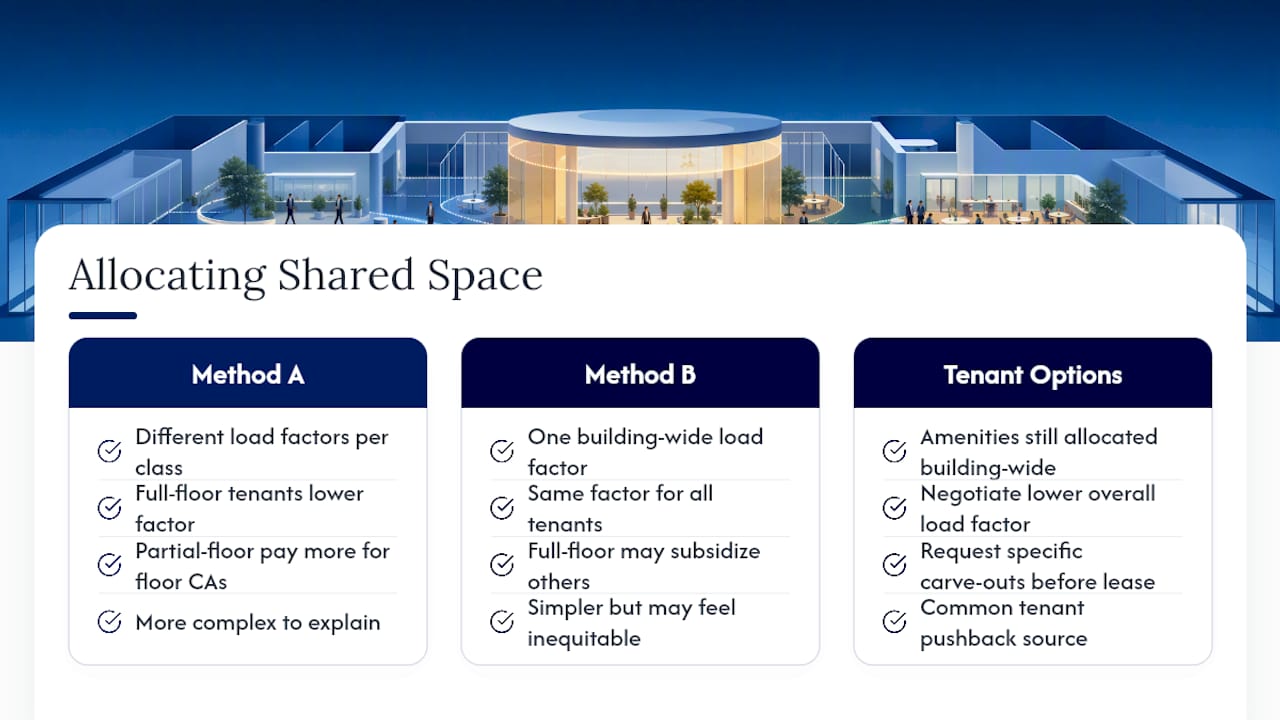 How Do You Allocate Shared Space in a Multi-Tenant Building? — overview diagram