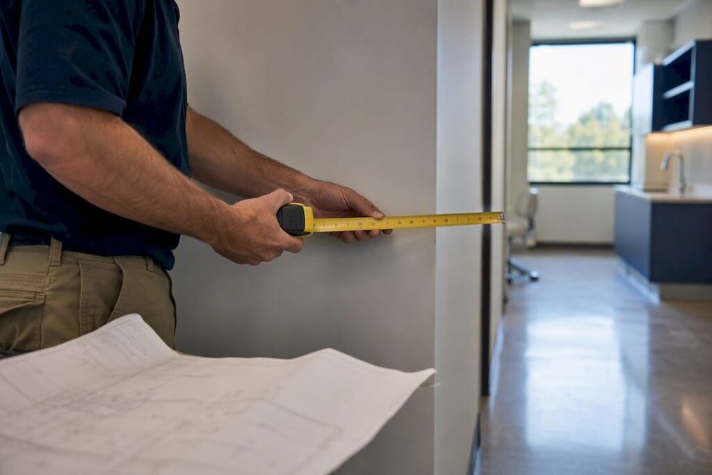 Measuring medical office build-out space