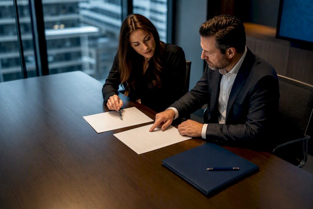 Tenant advisor reviewing commercial lease guaranty