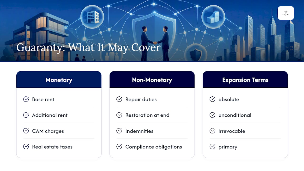 What Obligations a Guaranty Can Actually Cover — overview diagram