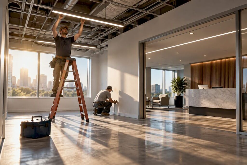Commercial property undergoing value-add improvements