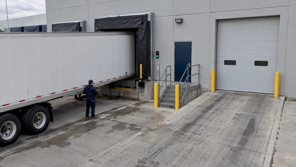 Warehouse showing dock-high and grade-level loading