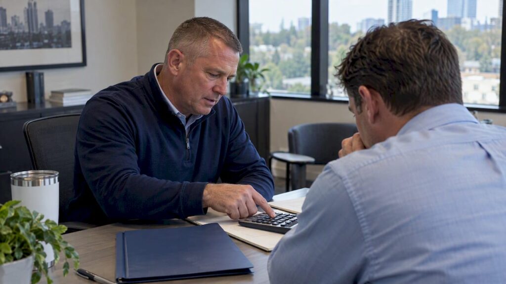 Borrower and lender reviewing debt yield
